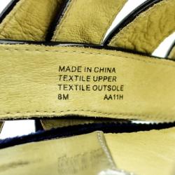 Pre Owned MICHAEL Michael Kors Blue Velvet Faye Platform Sandals Size 38.5