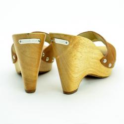 Pre Owned MICHAEL Michael Kors Tan Suede Easton Mules Size 38.5