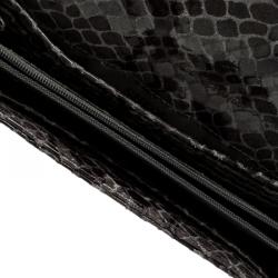 Pre Owned Michael Michael Kors Grey Python Embossed Leather Fulton Flap Wallet