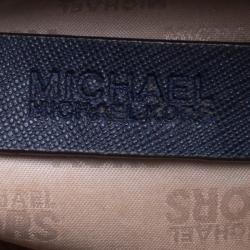 Pre Owned Michael Michael Kors Navy Blue Leather  Sandrine Satchel