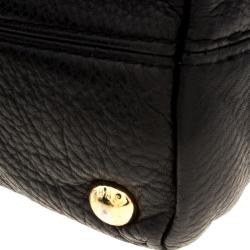 Pre Owned Michael Michael Kors Black Leather Shopper Tote