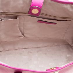 Pre Owned حقيبة يد مايكل كورس جلد وردية زاهية