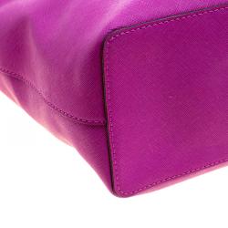 Pre Owned حقيبة يد مايكل كورس جلد وردية زاهية