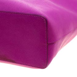 Pre Owned حقيبة يد مايكل كورس جلد وردية زاهية