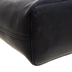 Pre Owned حقيبة يد مايكل كورس جيت سيت جلد أسود