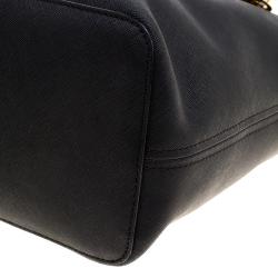 Pre Owned حقيبة يد مايكل كورس جيت سيت جلد أسود