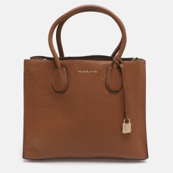 Pre Owned MICHAEL Michael Kors Medium Brown Leather Tote