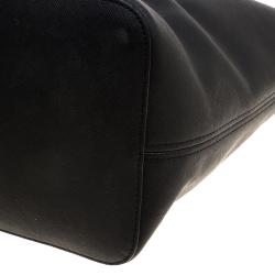 Pre Owned Michael Michael Kors Black Saffiano Leather Jetset Travel Tote