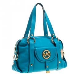 مملوكة مسبقًا حقيبة كتف مايكل كورس جلد تركواز