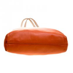 Pre Owned Michael Michael Kors Orange Leather Tote