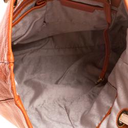 Pre Owned Michael Michael Kors Orange Leather Tote