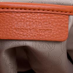 Pre Owned Michael Michael Kors Orange Leather Tote