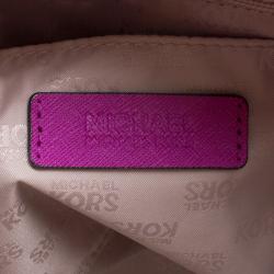 Pre Owned Michael Michael Kors Pink Saffiano Leather Satchel