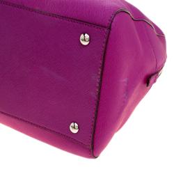 Pre Owned Michael Michael Kors Pink Saffiano Leather Satchel