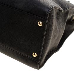 Pre Owned حقيبة يد مايكل كورس ايست ساوث هيميلتون جلد سوداء