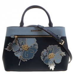 Pre Owned حقيبة يد مايكل مايكل كورس هيلي جلد كحلية