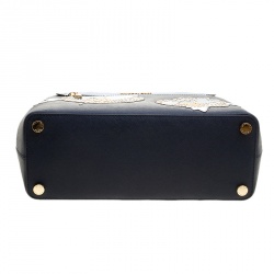 Pre Owned حقيبة يد مايكل مايكل كورس هيلي جلد كحلية