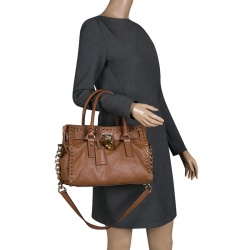 Pre Owned حقيبة مايكل مايكل كروس هاميلتون ايست/ ويست جلد بنية