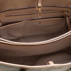 Pre Owned Michael Kors Brown Monogram Coated Canvas Jet Set Tote