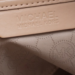 Pre Owned Michael Kors Brown Monogram Coated Canvas Jet Set Tote