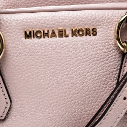 Pre Owned حقيبة مايكل مايكل كورس شراشيب بدفورد جلد وردية فاتحة