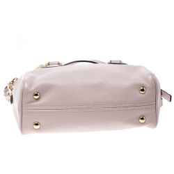 Pre Owned حقيبة مايكل مايكل كورس شراشيب بدفورد جلد وردية فاتحة