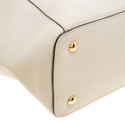 Pre Owned حقيبة يد مايكل مايكل كورس جت ست سحاب علوي جلد سافيانو بيج فاتحة