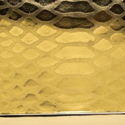 مملوكة مسبقًا حقيبة كلتش مايكل مايكل كورس تيلدا جلد طباعة ثعبان ذهبية ميتالك