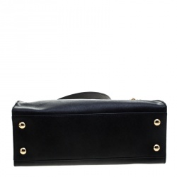 Pre Owned Michael Michael Kors Black Leather Hamilton Tote
