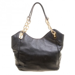 Pre Owned MICHAEL Michael Kors Black Leather Shoulder Bag