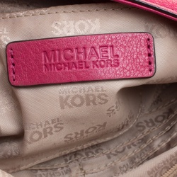 Pre Owned Michael Michael Kors Pink Leather Chain Clutch