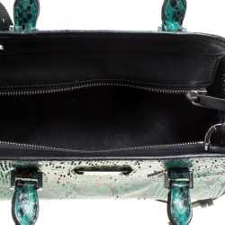 Pre Owned Michael Kors Green Python Gia Satchel