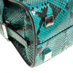 Pre Owned Michael Kors Green Python Gia Satchel