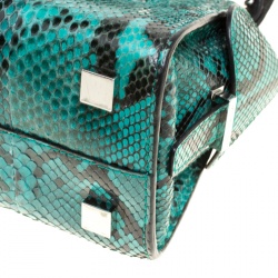 Pre Owned Michael Kors Green Python Gia Satchel