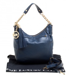 Michael Michael Kors Navy Blue Leather Hobo