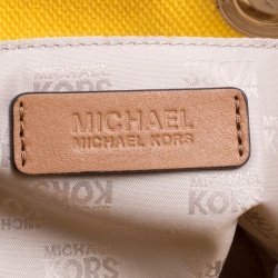 Pre Owned Michael Kors Yellow Canvas Anchor Tote