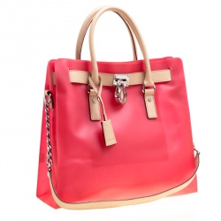 Pre Owned حقيبة يد مايكل كورس هاميلتون PVC حمراء كاندي