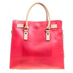 Pre Owned حقيبة يد مايكل كورس هاميلتون PVC حمراء كاندي