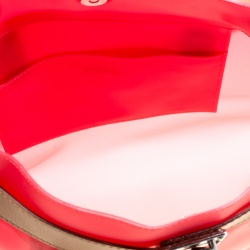 Pre Owned حقيبة يد مايكل كورس هاميلتون PVC حمراء كاندي