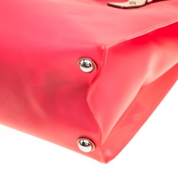 Pre Owned حقيبة يد مايكل كورس هاميلتون PVC حمراء كاندي