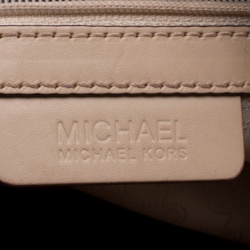 Pre Owned Michael Kors Brown Signature Coated Canvas Tote