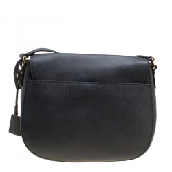 مملوكة مسبقًا Michael  Michael Kors Black Leather Bedford Crossbody Bag