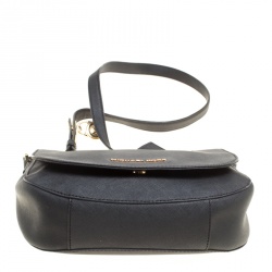 مملوكة مسبقًا Michael  Michael Kors Black Leather Bedford Crossbody Bag