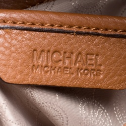 Pre Owned Michael Michael Kors Brown Leather Buckle Strap Top Handle Bag