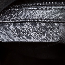 Pre Owned Michael Michael Kors Black Leather Hamilton Top Handle Bag