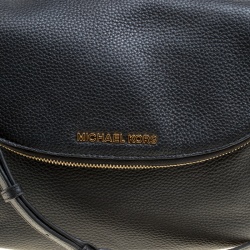 Pre Owned Michael Michael Kors Black Leather Bedford Top Handle Bag