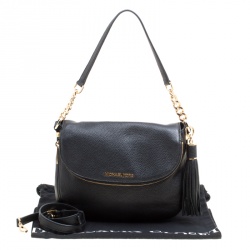 Pre Owned Michael Michael Kors Black Leather Bedford Top Handle Bag