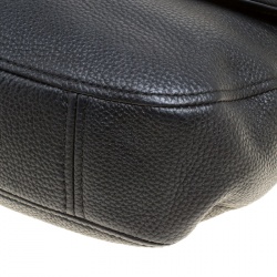 Pre Owned Michael Michael Kors Black Leather Bedford Top Handle Bag