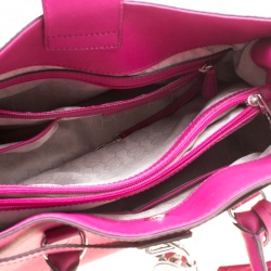 Michael Michael Kors Magenta Leather East West Hamilton Top Handle Bag
