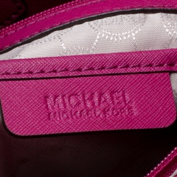 Michael Michael Kors Magenta Leather East West Hamilton Top Handle Bag